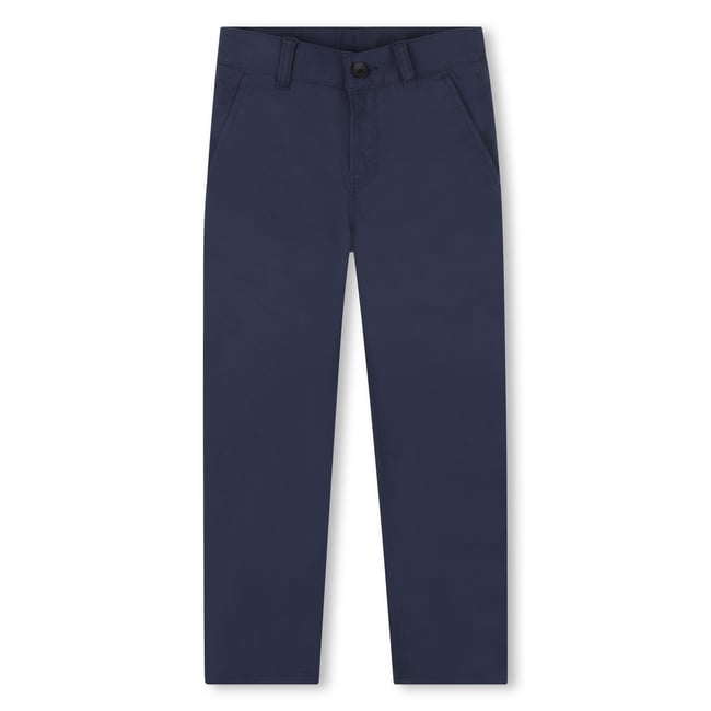 Pantalon chino bleu cargo <span itemprop=