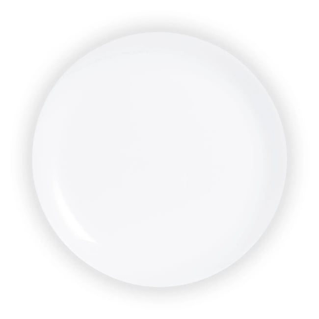 6 assiettes plates blanches 25cm -DIWALI Couleur blanc <span itemprop=