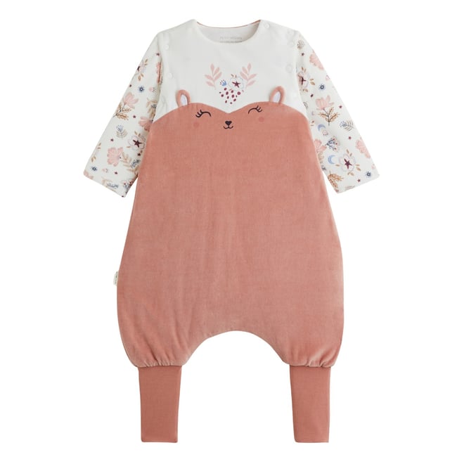Turbulette TOG2 en velours avec pieds retroussables et manches amovibles Cléo marron <span itemprop=