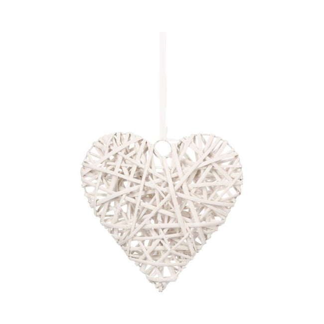Décoration murale COEUR Couleur blanc <span itemprop=