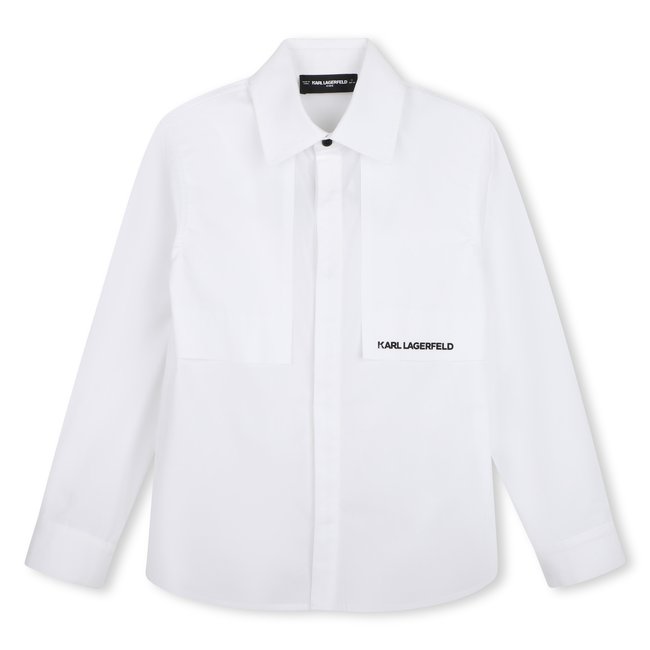 Chemise manches longues blanc <span itemprop=