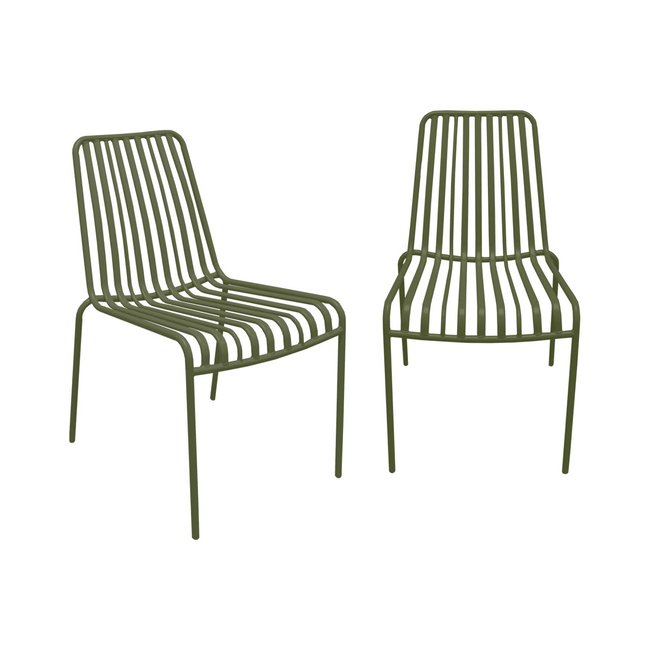 Chaise de jardin empilable acier (lot de 2) FLORIDA - SWEEEK
