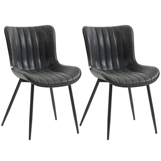 Chaise de salle à manger Revêtement Couleur noir <span itemprop=