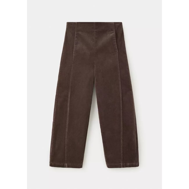 Pantalon ballon en velours côtelé marron <span itemprop=
