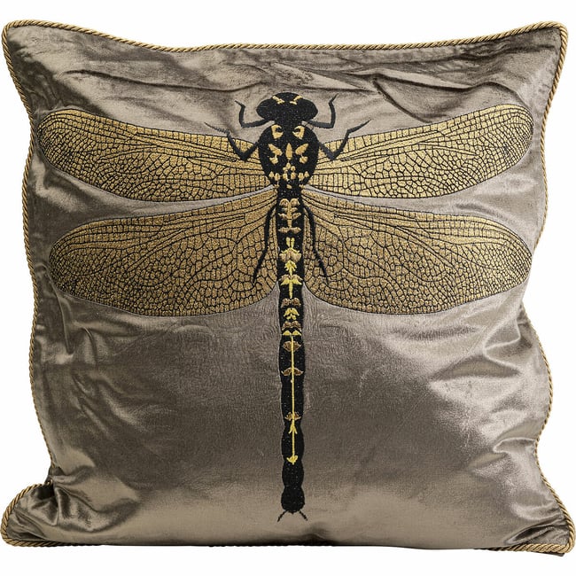 Coussin Glitter Dragenfly marron 40x40cm marron <span itemprop=