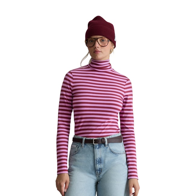 T-shirt à col roulé et manches longues, coupe ajustée en jersey simple avec élasthanne - MARC O’POLO DENIM