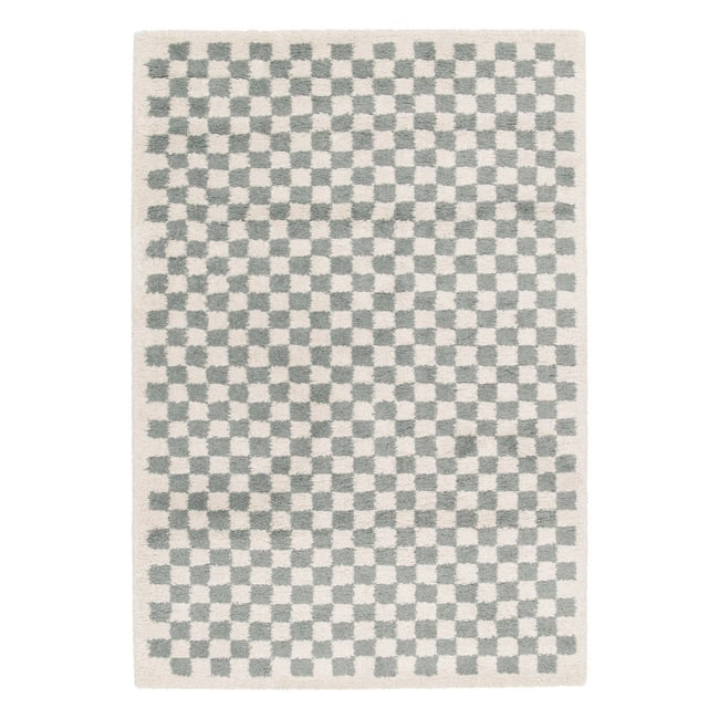 Tapis intérieur rectangulaire vintage TAYLOR Couleur bleu <span itemprop=