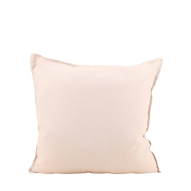 Coussin avec lin 45x45cm blanc <span itemprop=