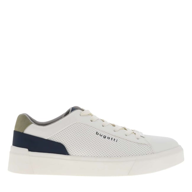 Sneakers talon plat blanc <span itemprop=
