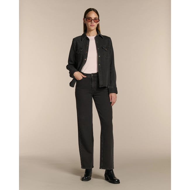 JEANS DROIT LARGE TAILLE MOYENNE DENIM CONFORT - LABDIP
