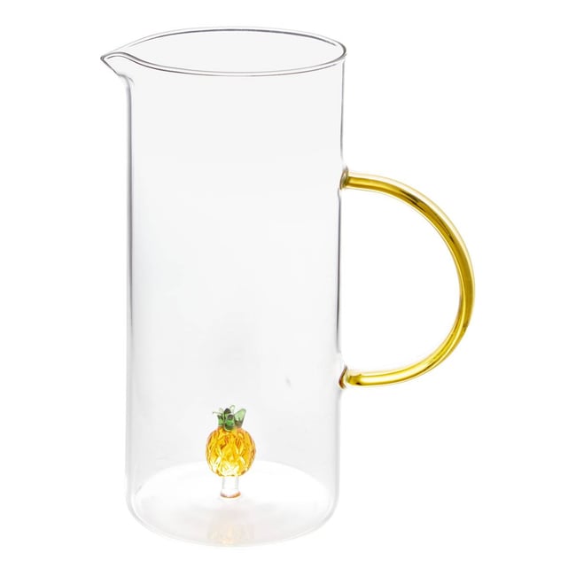 Carafe en verre borosilicate avec poignée colorée NELYA - ATMOSPHERA