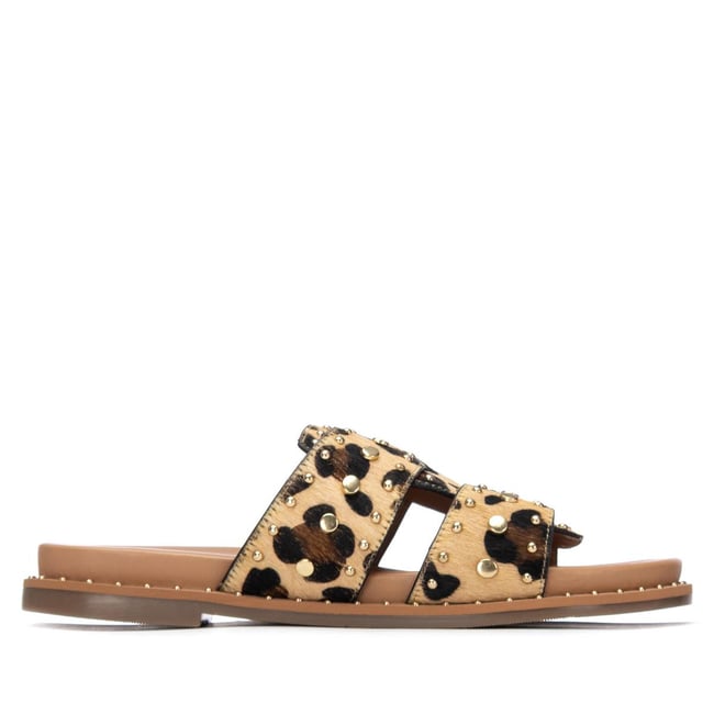 Sandale Plaine Décontractée leopardo <span itemprop=