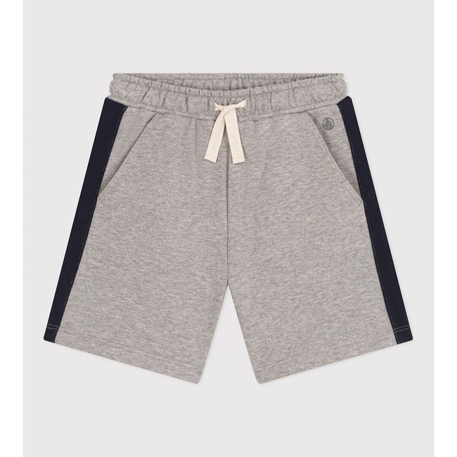 Shorts aus Baumwolle grau meliert <span itemprop=