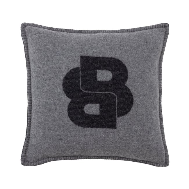 Housse de coussin en laine gris, SIGNATURE graphit <span itemprop=