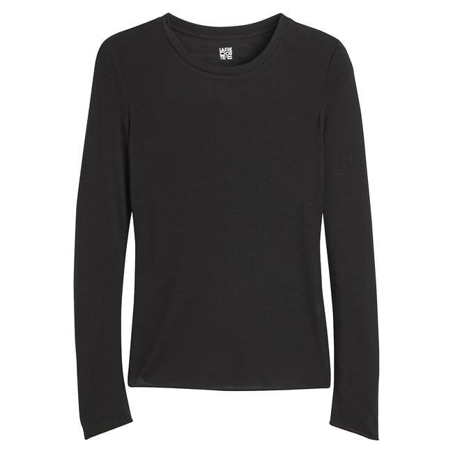 T-shirt col rond manches longues  - LA REDOUTE COLLECTIONS