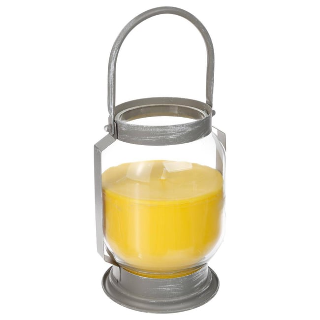 Lanterne bougie parfumée Couleur jaune <span itemprop=
