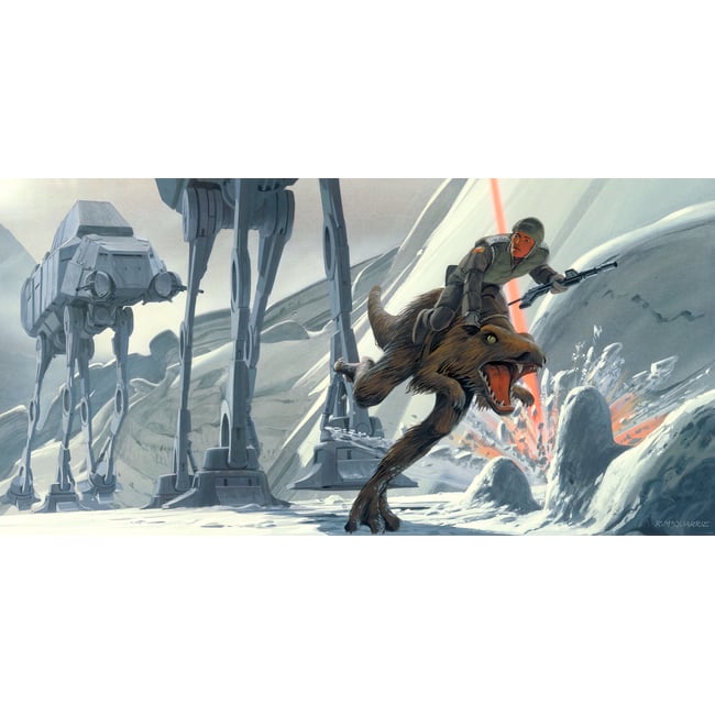 Papier peint Komar - Star Wars Classic RMQ Hoth Battle Ground - 500 x 250 cm Couleur bleu <span itemprop=