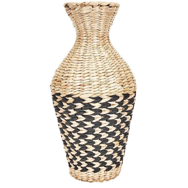 Jarre en jonc tressé 42 cm Couleur beige <span itemprop=