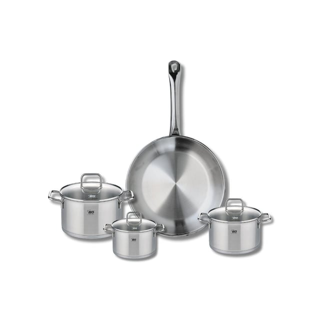 Batterie 1 poêle 28cm + 3 faitouts 12/14/16cm PROFI CITRIN inox <span itemprop=
