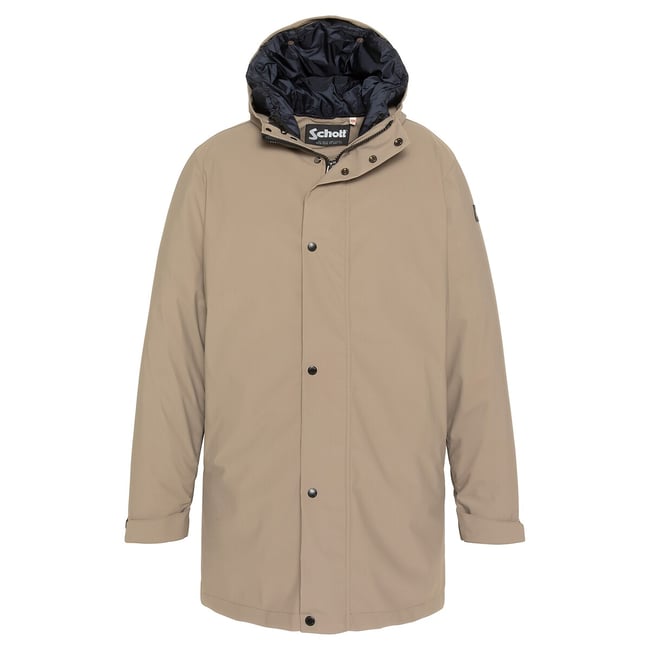 Parka longue chaude 3 en 1, à capuche, CANTON marine/beige <span itemprop=