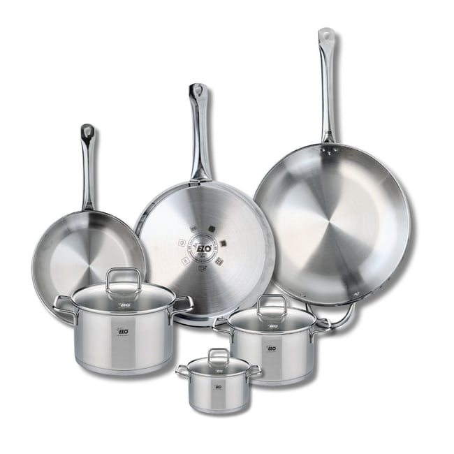 3 poêles 24/28/32cm + 3 faitouts 12/16/20cm PROFI CITRIN gris <span itemprop=