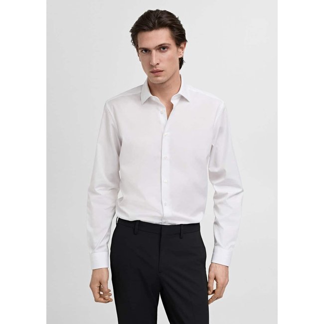 Chemise costume slim-fit popeline coton - MANGO MAN