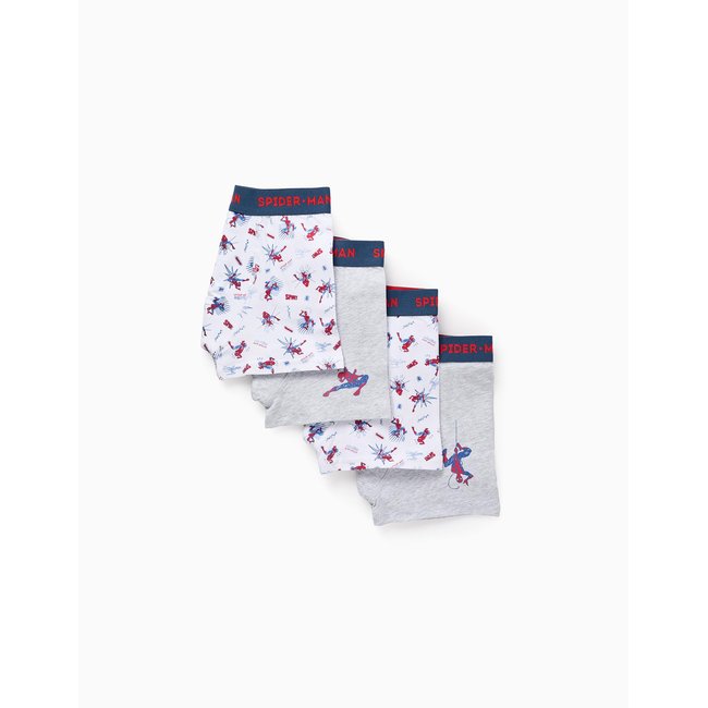 Pack 4 Boxers Unis/Imprimés 'Spider-Man' multicolor <span itemprop=
