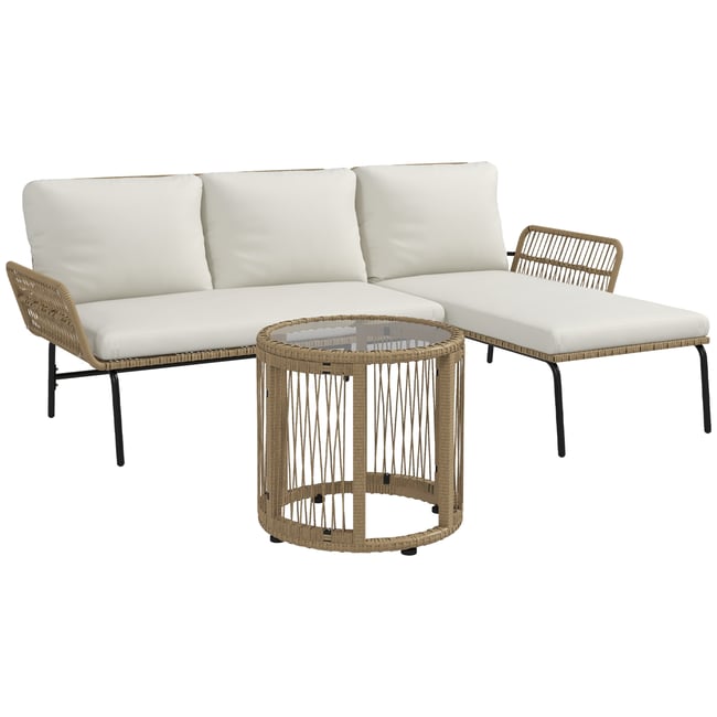 Canapé modulaire Polyester Crème crème, naturel <span itemprop=