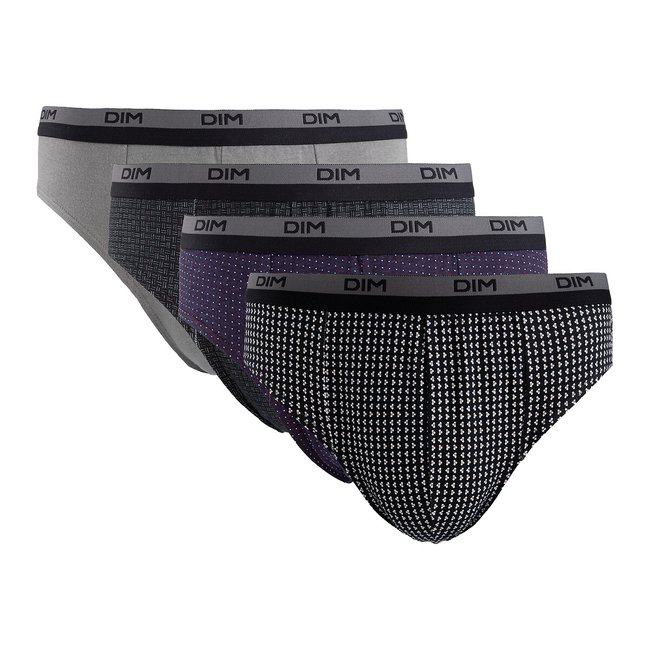 Lot de 3 1 gratuit slips pur coton Dim La Redoute