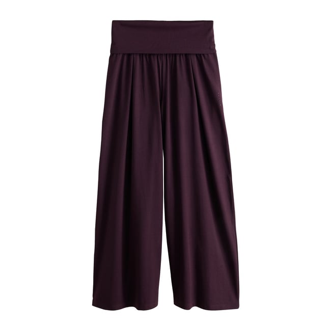 Pantalon large aubergine poupre <span itemprop=