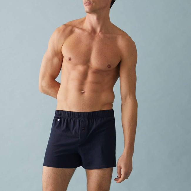 Calecon uni Fredo bleu marine <span itemprop=