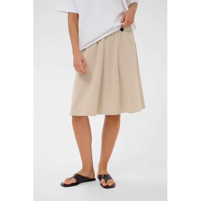 Jupe casual beige feather gray <span itemprop=