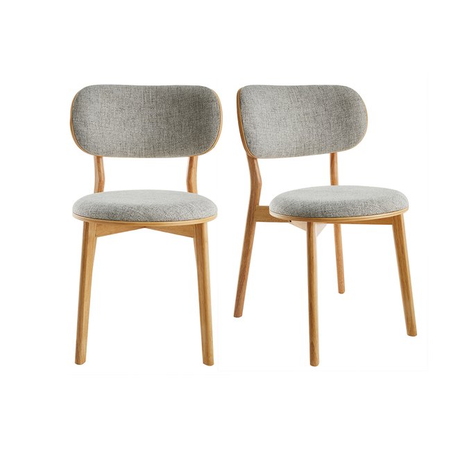 Chaises scandinaves en tissu (lot de 2) FAUVETTE - MILIBOO