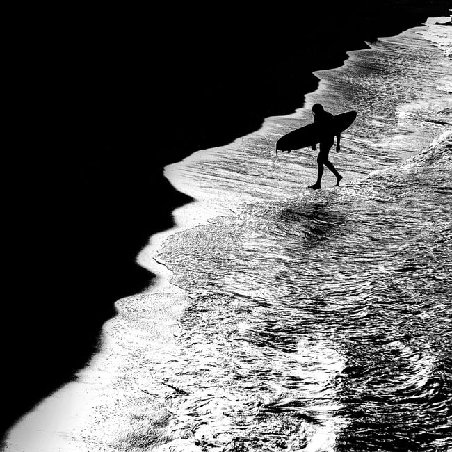 Tableau surf au clair de lune - HEXOA