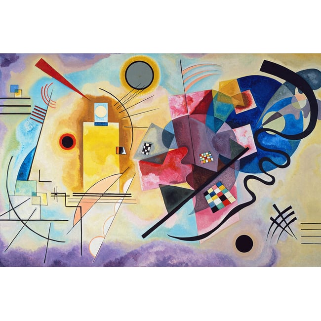 Tableau célèbre Kandinsky Jaune, Rouge, Bleu - HEXOA