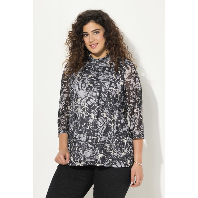 T-shirt en mesh doublé noir <span itemprop=