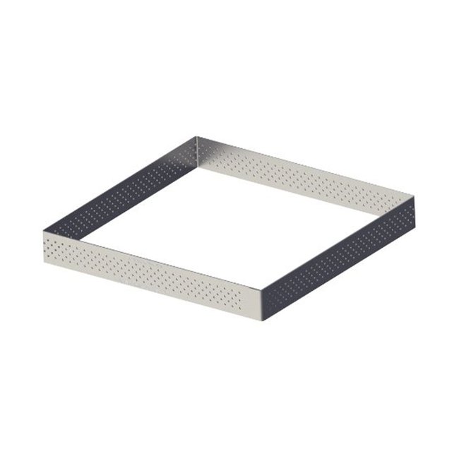 Moule carré perforé pour la pâtisserie gris <span itemprop=
