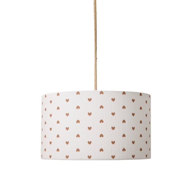Abat-jour en gaze de coton Couleur écru <span itemprop=