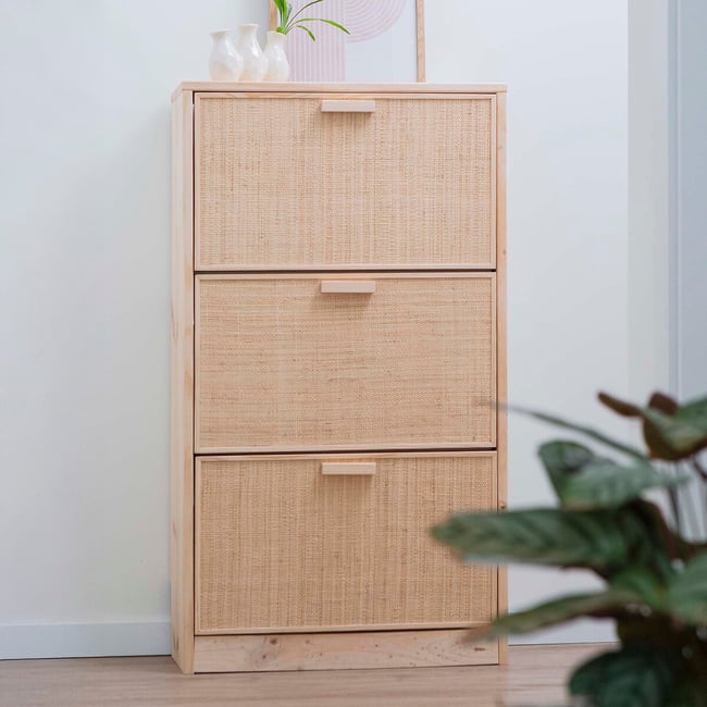 Armoire à chaussures - Natura + bois clair <span itemprop=