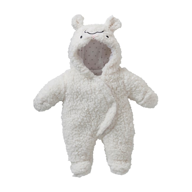Combi-pilote en sherpa pour poupon blanc <span itemprop=