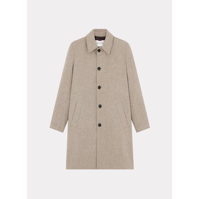 Manteau en drap de laine MAC beige <span itemprop=
