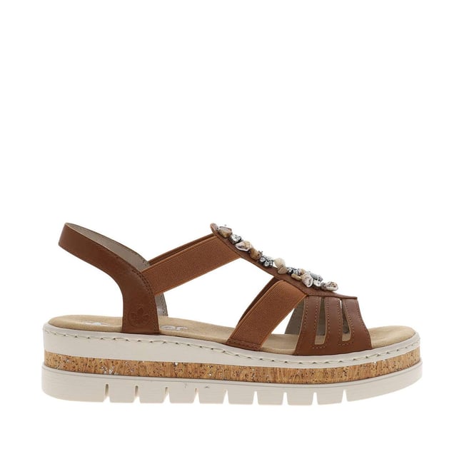 Nu-pieds/sandales femme marron marron <span itemprop=