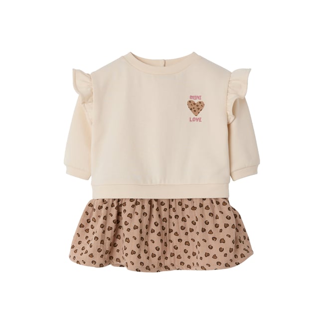 Robe manches longues vanille <span itemprop=