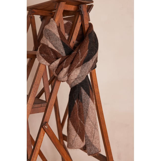 Col TOBIAS en laine et alpaga marron <span itemprop=