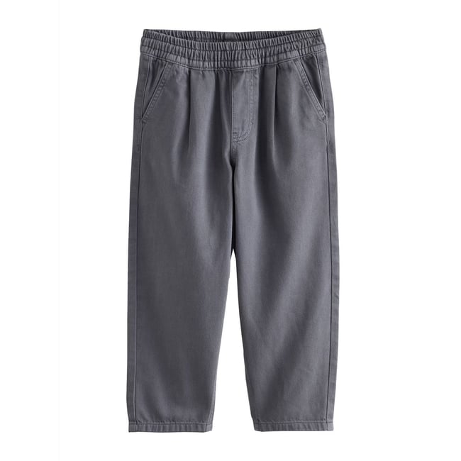 Pantalon bouffant fuselé à enfiler gris anthracite <span itemprop=