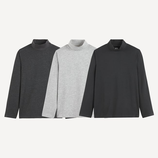 Lot de 3 sous-pulls, à manches longues et col montant - LA REDOUTE COLLECTIONS