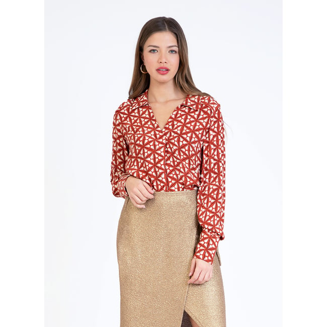 Blouse KATILOU badiane caramel <span itemprop=