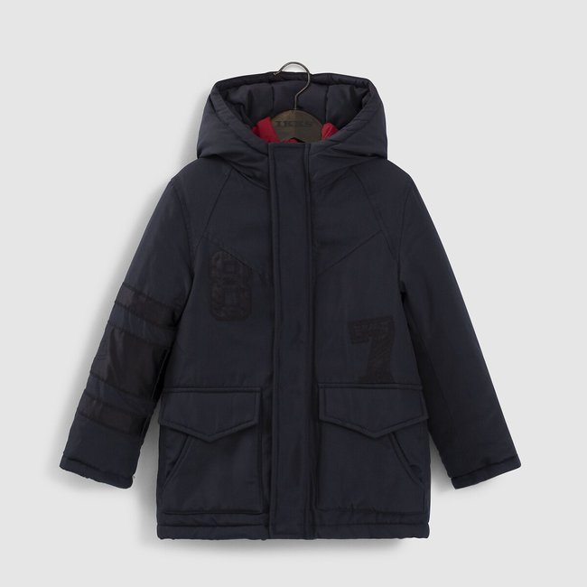 Parka 2-en-1 doudoune color block bleu marine <span itemprop=