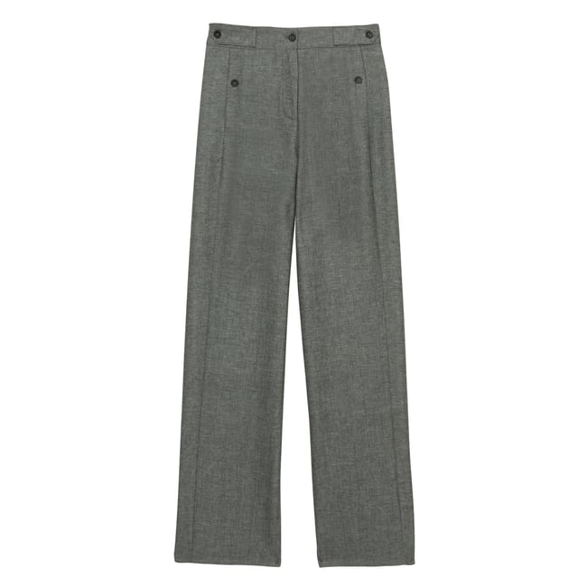 Pantalon à pinces Piotr mélangé gris multicolore <span itemprop=