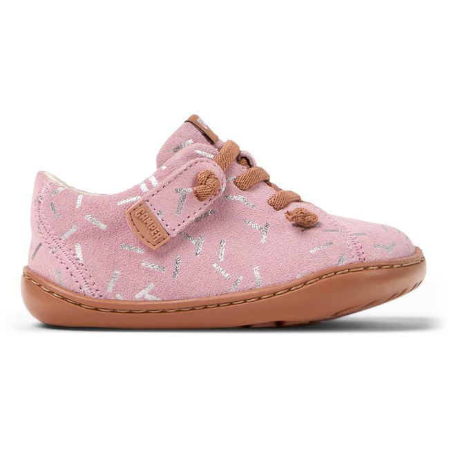 Baskets Peu Cami cuir rose moyen <span itemprop=